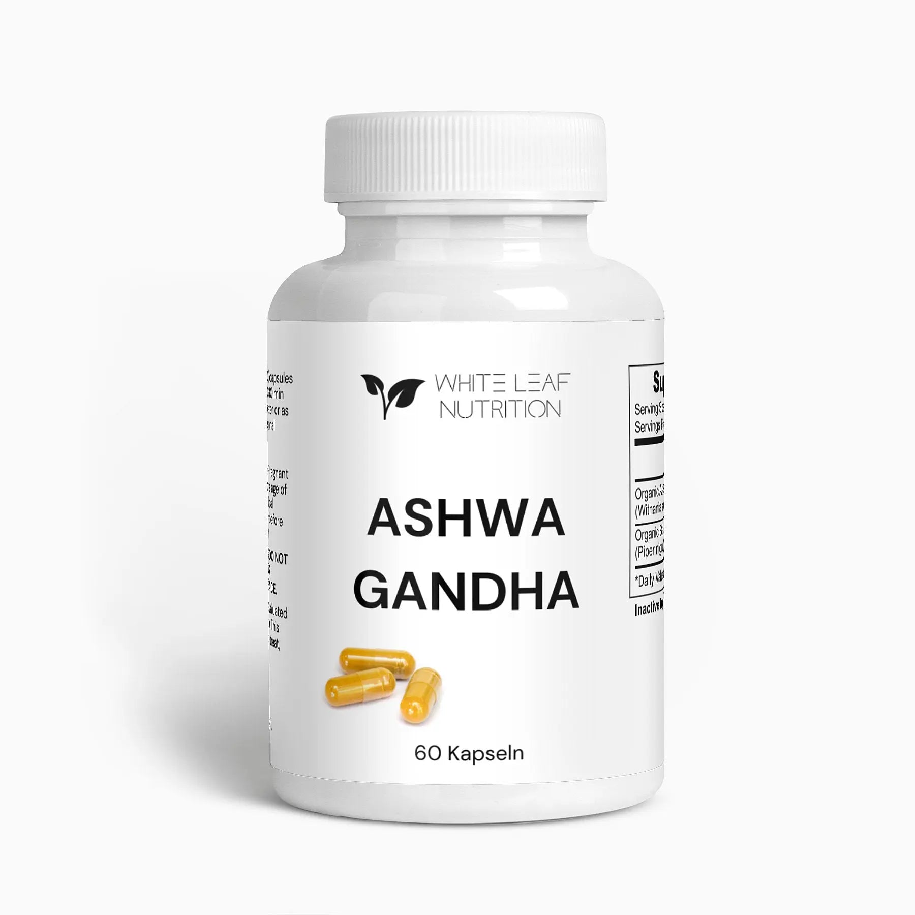 Ashwagandha 60 Kapseln kaufen Schweizer Qualität schnell White