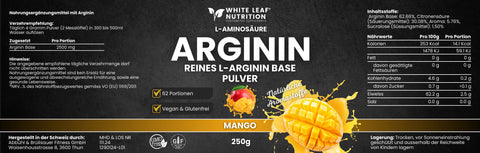 ARGININ BASE PULVER White Leaf Nutrition