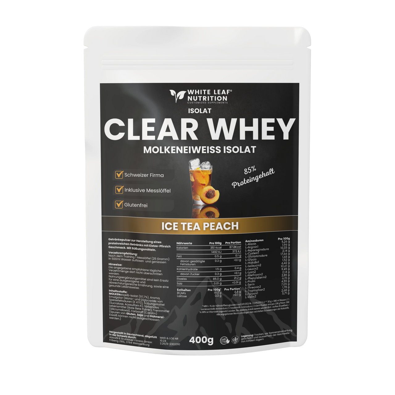 CLEAR WHEY PROTEIN ISOLAT kaufen Schweizer Qualität schnell White