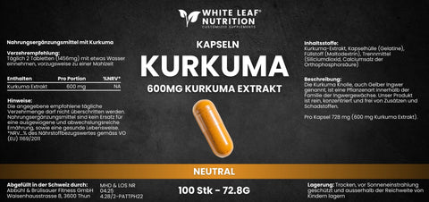 KURKUMA KAPSELN White Leaf Nutrition