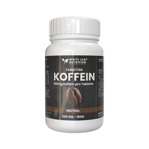 Koffein Kapseln - 100 Stk White Leaf Nutrition