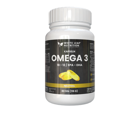 Omega 3 Caps - 80 Kapseln pro Dose White Leaf Nutrition